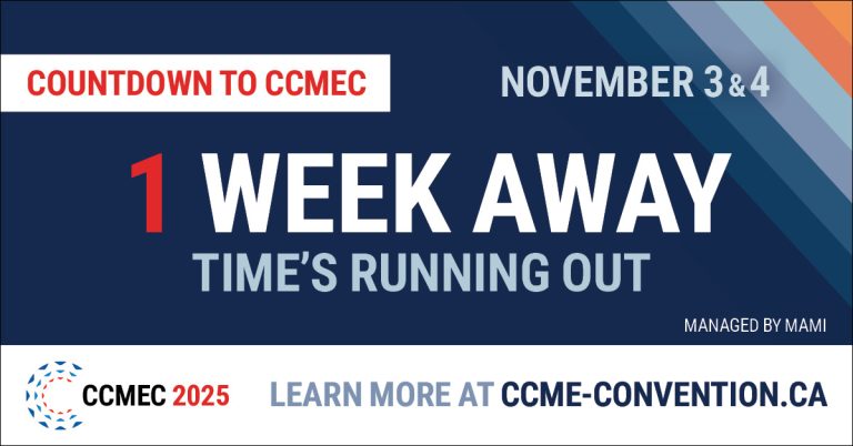 CCMEC Just One Week Away